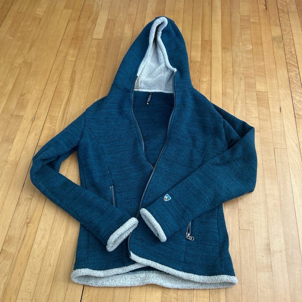 Kuhl Teal and Gray Women's Hoodie
